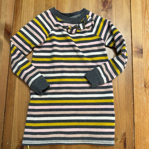 kate spade Other - ♠️ Kate Spade Cotton Terry Striped Metallic Zipper Sweatshirt Dress Colorful 4T